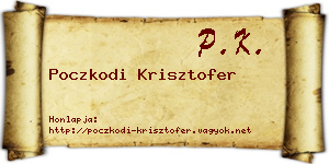 Poczkodi Krisztofer névjegykártya